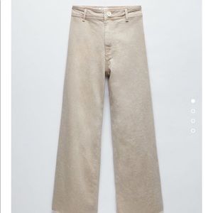 ZARA marine straight jean in stone beige tan